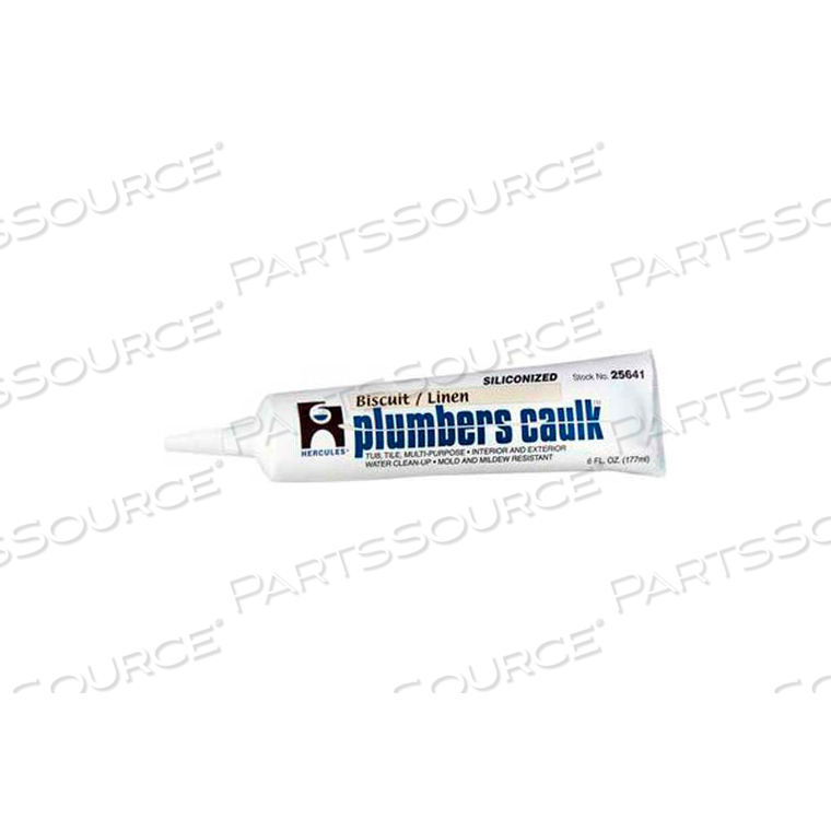 HERCULES 25620 PLUMBERS CAULK - CLEAR - TUBE DISPLAY 5.5 FL OZ. 