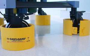 CASTER GUARD, HIGH IMPACT POLYPROPYLENE STRUCTURAL FOAM, GRAY, 6.4 IN ID, 7.5 IN OD, 4.5 IN, MEDIUM/LARGE, MEETS CE, 1.6 LB by Innovative Research Labs, Inc./CASTrGARD