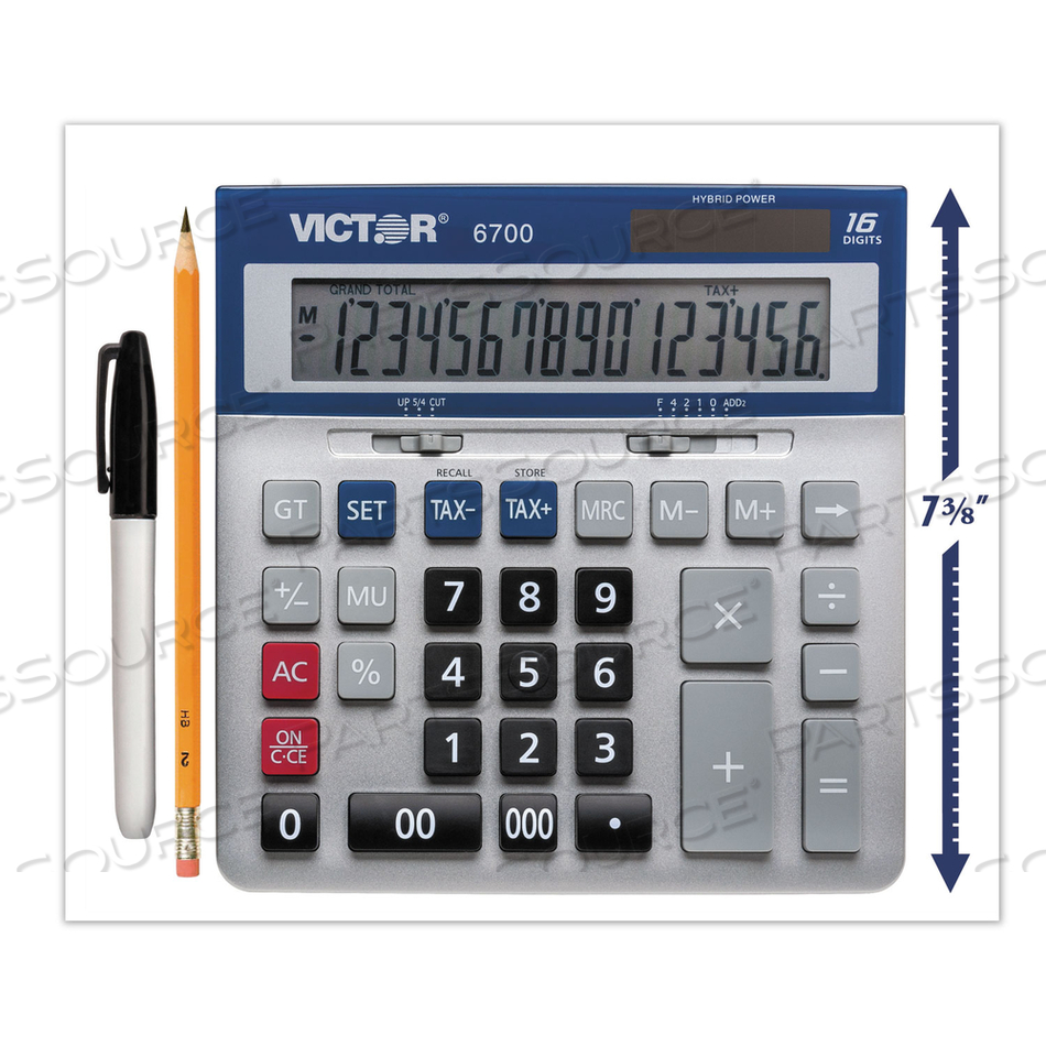 6700 LARGE DESKTOP CALCULATOR, 16-DIGIT LCD by Victor Technology, LLC