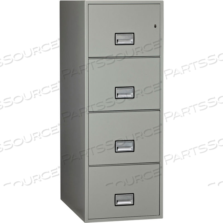 VERTICAL 31" 4-DRAWER LEGAL FIRE AND WATER RESISTANT FILE CABINET, LT GRAY by Phoenix Safe International LLC