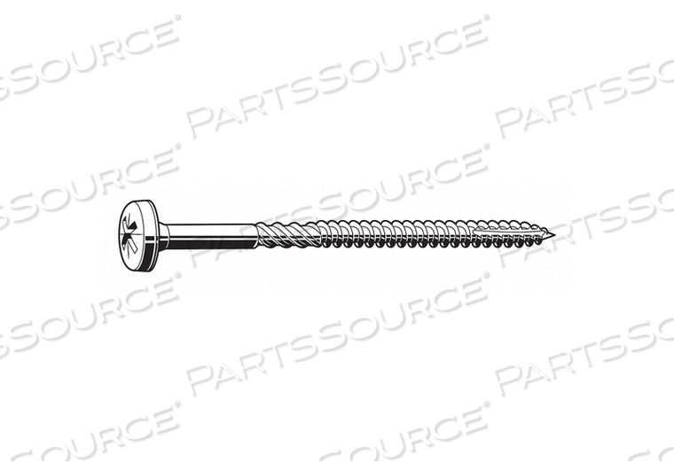 MULTI-MATERIAL SCREW, #6 SIZE, 3/4 IN LG, STEEL, ZINC PLATED, PAN, PHILLIPS, PHILLIPS by Fabory