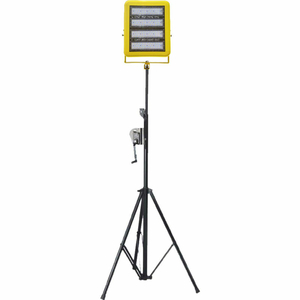 SINGLE HEAD LED WORK LIGHT W/8-12' TRIPOD, 200W HEAD, 30000 LUMENS by Lind Equipment