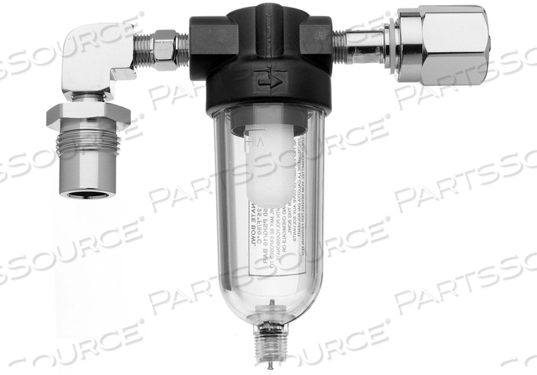 MEDICAL AIR LINE FILTER ASSEMBLY, 90 DEGREE DISS 1160-A MALE X DISS 1160-A HEX FEMALE by Bay Corporation