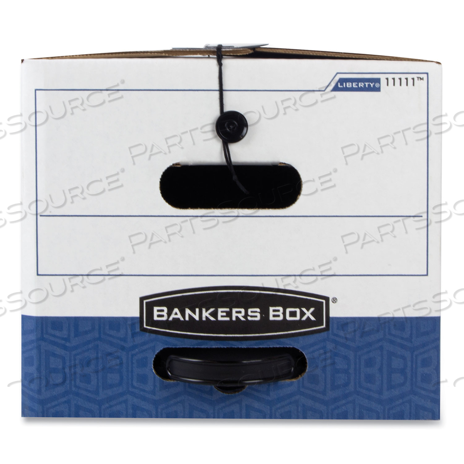 LIBERTY PLUS, LEGAL BOX, 24-1/8"L X 15-1/4"W X 10-3/4"H, WHITE/BLUE by Bankers Box