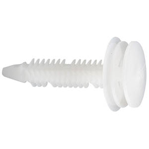 PUSH-IN RIVET,BLACK,DOME,40.3MM L, METRIC, RIBBED, DOME, NYLON, BLACK by Approved Vendor