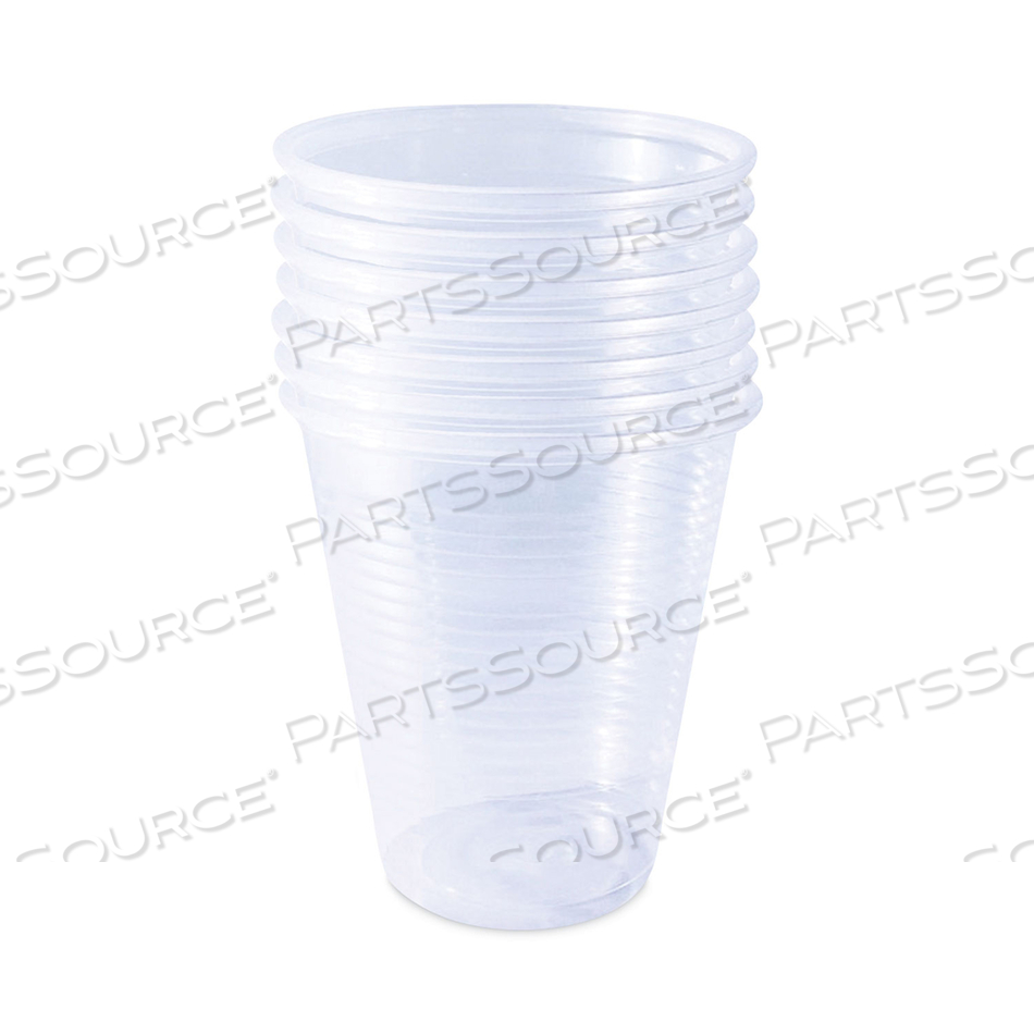 PLASTIC COLD CUPS, 9 OZ, CLEAR, 2,500/CARTON 