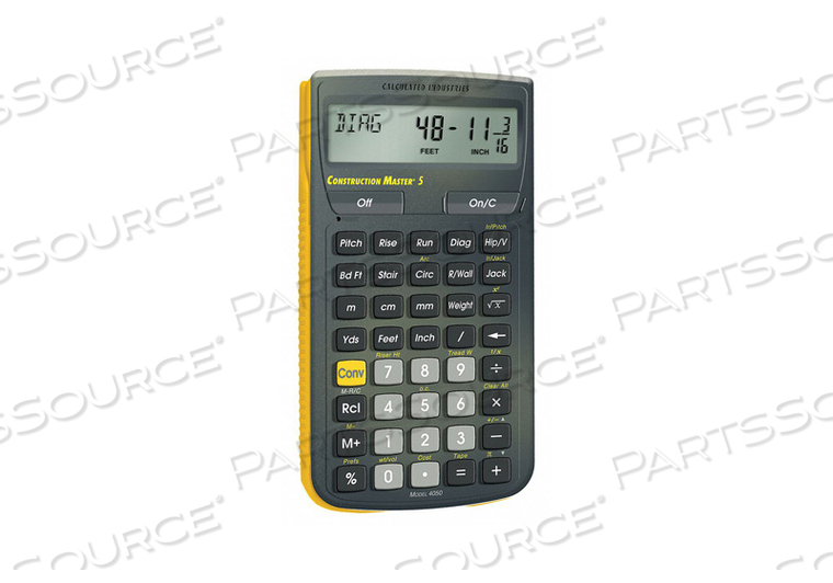 CONSTRUCTION CALCULATOR 5 5/8 LX3 IN W by Calculated Industries CONSTRUCTION CALCULATOR 5 5/8 LX3 IN W by Calculated Industries