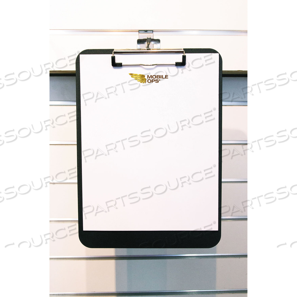 UNBREAKABLE RECYCLED CLIPBOARD, 0.5" CLIP CAPACITY, HOLDS 8.5 X 11 SHEETS, BLACK by Mobile OPS UNBREAKABLE RECYCLED CLIPBOARD, 0.5" CLIP CAPACITY, HOLDS 8.5 X 11 SHEETS, BLACK by Mobile OPS