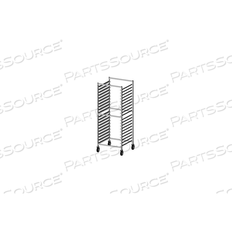 DONUT SCREEN RACK, KD, END LOAD, 26-1/2"W X 24"D X 71-1/2"H, ALUMINUM by Prairie View Industries Inc.