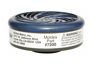 7200 MOLDEX CARTRIDGES, REUSABLE, ACID GAS, BLACK, 7000, 60 MONTHS, PVC FREE, 1 PAIR/BAG by Moldex