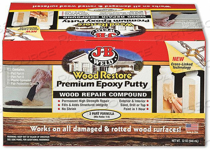 EPOXY PUTTY KIT PREMIUM BROWN 32 OZ. by J-B Weld