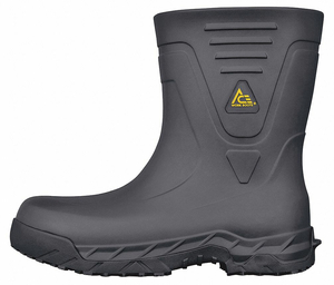 RUBBER BOOT MEN'S 12 MID-CALF BLACK PR by ACE