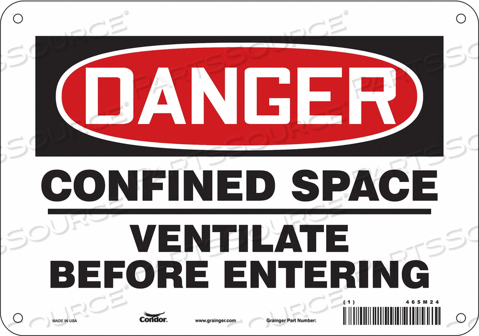 SAFETY SIGN 7 H 10 W ALUMINUM 