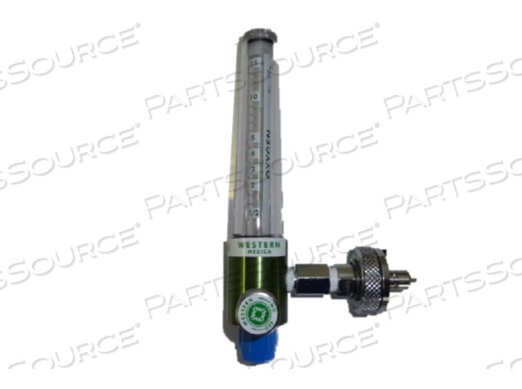 FLOWMETER REGULATOR, CGA 320 HAND TIGHT NUT AND NIPPLE X DISS 1240, 0.5 TO 12 LPM, GRAY, 3000 PSI, MEETS FDA, ISO 9001 by Western Enterprises