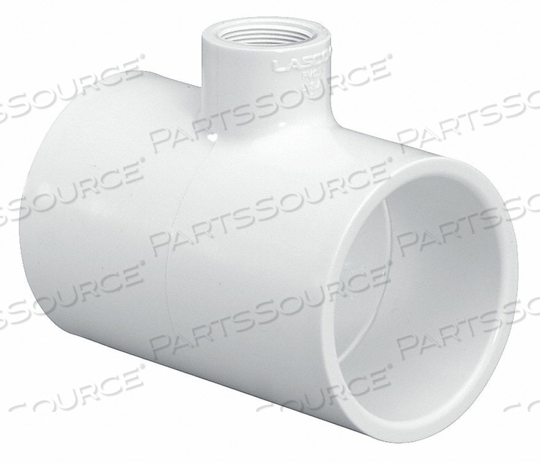REDUCING TEE, 2 1/2 IN X 1/2 IN X 2 1/2 IN FITTING PIPE SIZE, SCHEDULE 40, 300 PSI, WHITE by Lasco