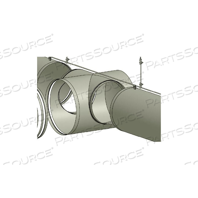 ZIP-A-DUCT 16" GRAY TEE SECTION WITH 12" TAKE OFFS by Fabricair Inc.