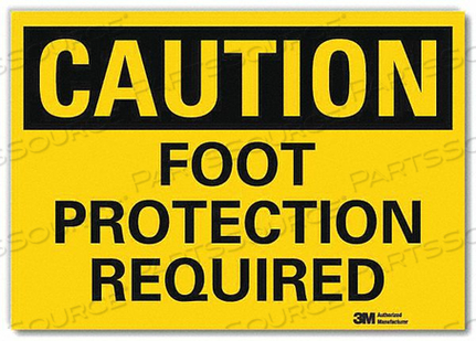 SAFETY SIGN FOOT PROTECTION 5IN.H by Lyle Signs Inc.
