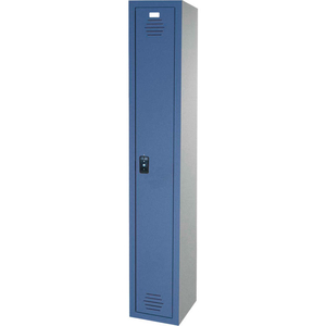 STORAGE SINGLE TIER 1 DOOR TRADITIONAL PLASTIC LOCKER, 12"WX12"DX72"H, CHARCOAL, ASSEMBLED by Asi Group