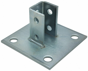 POST BASE SQUARE FOR SINGLE STRUT 2-HOLE by Superstrut