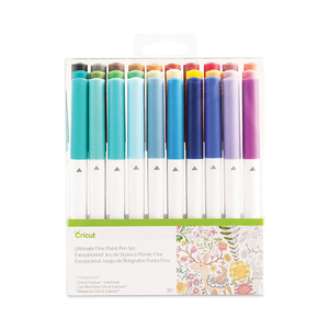 ULTIMATE POROUS POINT PENS, STICK, FINE 0.4 MM, ASSORTED INK, WHITE BARREL, 30/PACK by Cricut