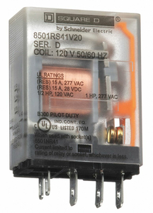 H8078 GEN PURPOSE RELAY 5 PIN SQUARE 120VAC by Square D H8078 GEN PURPOSE RELAY 5 PIN SQUARE 120VAC by Square D