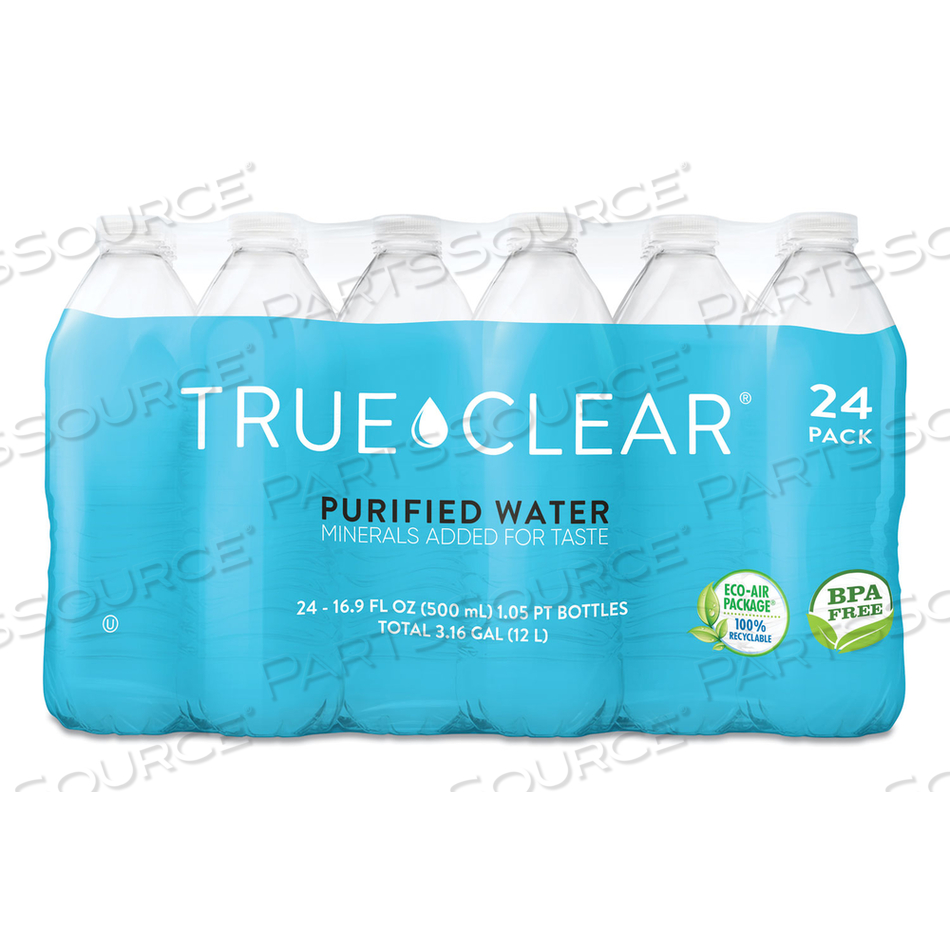 PURIFIED BOTTLED WATER, 16.9 OZ BOTTLE by True Clear PURIFIED BOTTLED WATER, 16.9 OZ BOTTLE by True Clear
