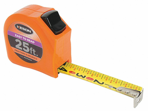 TAPE MEASURE 1 IN X 25 FT ORANGE IN./FT. by Keson