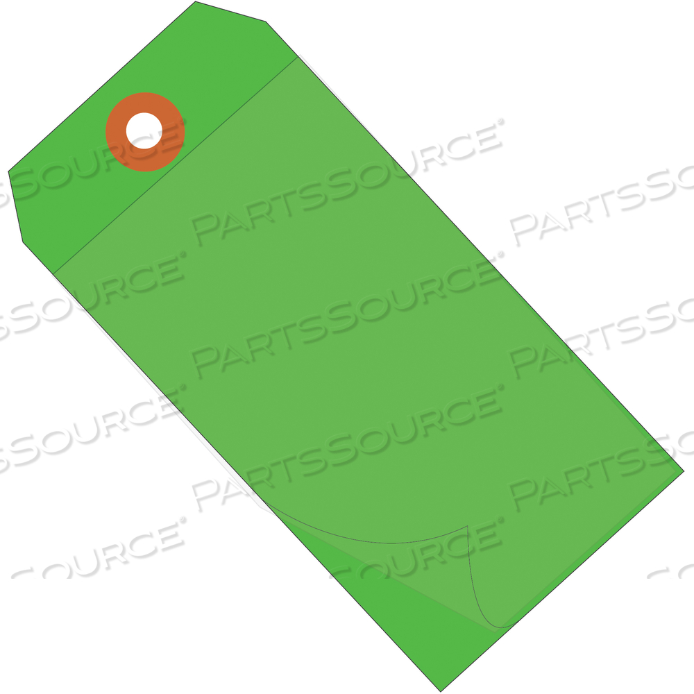 SELF LAMINATING TAGS, 4 3/4" X 2 3/8", GREEN, 100/CASE by BOX Partners (Box Acquisitions, LLC)