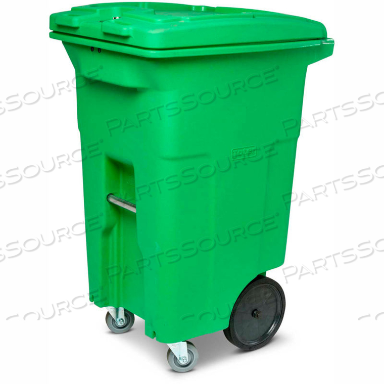ORGANIC WASTE TRASH CART W/CASTERS, 64 GALLON, ORGANIC GREEN by Toter ORGANIC WASTE TRASH CART W/CASTERS, 64 GALLON, ORGANIC GREEN by Toter