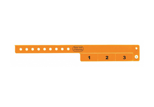 ID WRISTBAND VINYL CASH TAG ORANGE PK500 by Identiplus