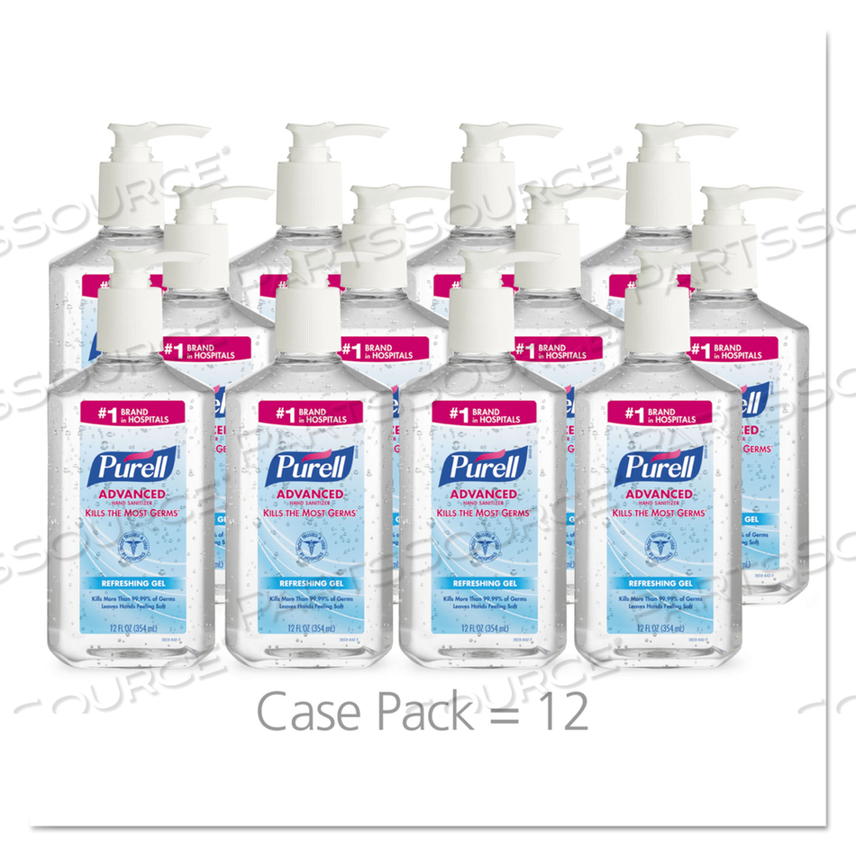 ADVANCED REFRESHING GEL HAND SANITIZER, 12 OZ PUMP BOTTLE, CLEAN SCENT by Purell ADVANCED REFRESHING GEL HAND SANITIZER, 12 OZ PUMP BOTTLE, CLEAN SCENT by Purell