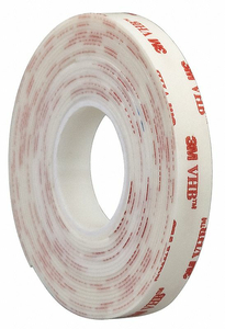 DOUBLE SIDED VHB TAPE 1IN X 5 YD. WHITE by 3M Consumer