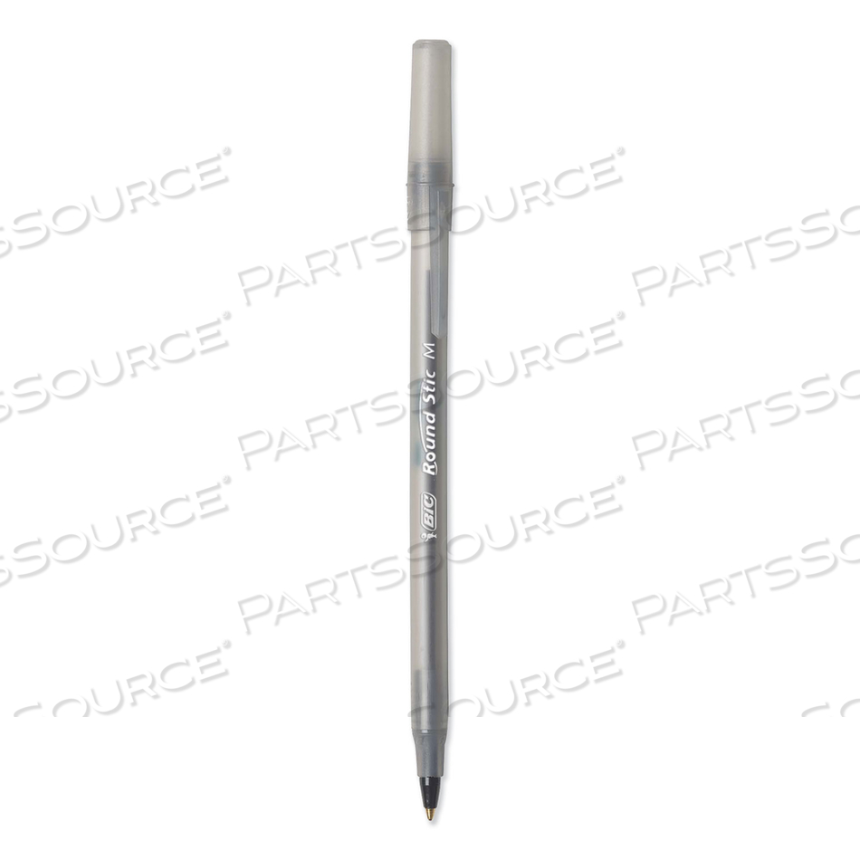 ROUND STIC XTRA LIFE STICK BALLPOINT PEN VP, 1MM, BLACK INK AND BARREL, 240/CARTON by BIC