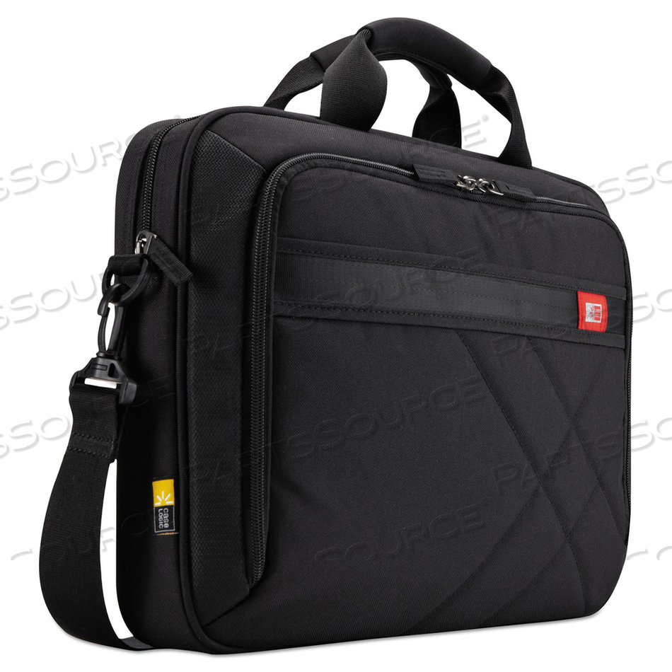 DIAMOND BRIEFCASE, FITS DEVICES UP TO 15.6", POLYESTER, 16.1 X 3.1 X 11.4, BLACK by Case Logic DIAMOND BRIEFCASE, FITS DEVICES UP TO 15.6", POLYESTER, 16.1 X 3.1 X 11.4, BLACK by Case Logic
