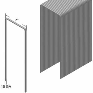 16 GAUGE STAPLE - 1-1/4" LENGTH - 1" CROWN - GALVANIZED STEEL - PKG OF 10000 by Prebena