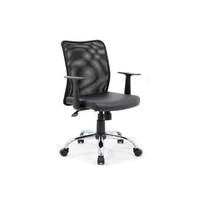 BUDGET MESH TASK CHAIR WITH T-ARMS - BLACK by Boss