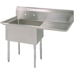 1 COMPARTMENT SINK, SS, 24L X 24W X 14D BOWL, 24 RIGHT DRAINBOARD by BK Resources, Inc.