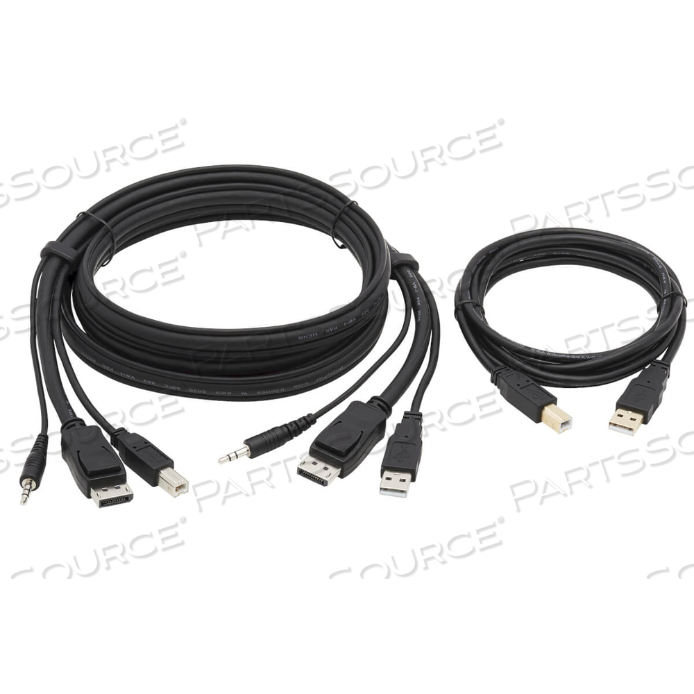 DISPLAYPORT KVM CABLE KIT 4K USB 3.5MM AUDIO 3XM/3XM USB M/M 6FT by Tripp Lite