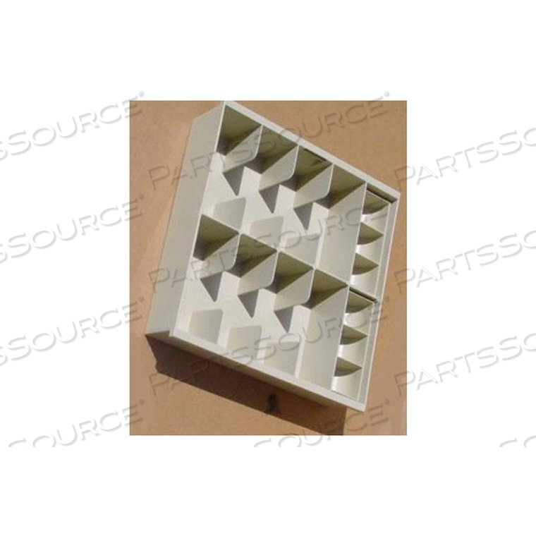 PLASTIC CASH TRAY P-40 - 8 CURRENCY COMPARTMENTS & 6 COIN COMPARTMENTS 15"W X 15"D X 3-5/16"H by Fenco PLASTIC CASH TRAY P-40 - 8 CURRENCY COMPARTMENTS & 6 COIN COMPARTMENTS 15"W X 15"D X 3-5/16"H by Fenco