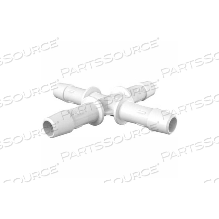 3/8" CROSS CONNECTOR, NATURAL KYNAR 