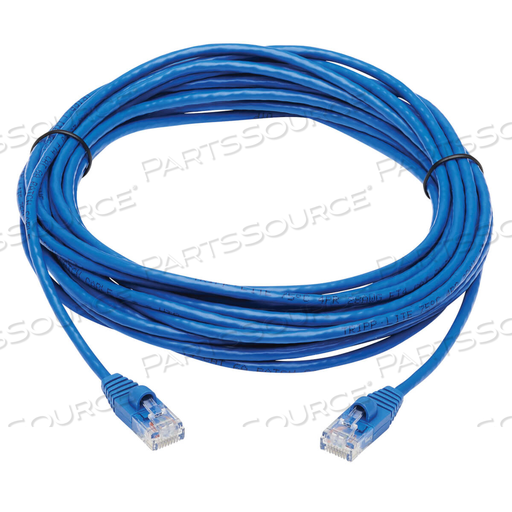 CAT6A 10G SNAGLESS MOLDED SLIM UTP ETHERNET CABLE (RJ45 M/M), BLUE, 20 FT. by Tripp Lite