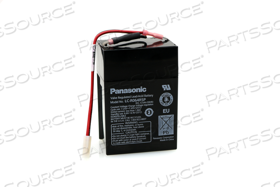 R&D BATTERY, SEALED LEAD ACID, 6V, 4.5 AH, FASTON R&D BATTERY, SEALED LEAD ACID, 6V, 4.5 AH, FASTON
