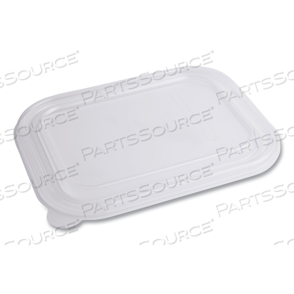 PLA LIDS FOR TRSC60 FIBER CONTAINERS, 7.8 X 10.2 X 0.5, CLEAR, PLASTIC by World Centric PLA LIDS FOR TRSC60 FIBER CONTAINERS, 7.8 X 10.2 X 0.5, CLEAR, PLASTIC by World Centric