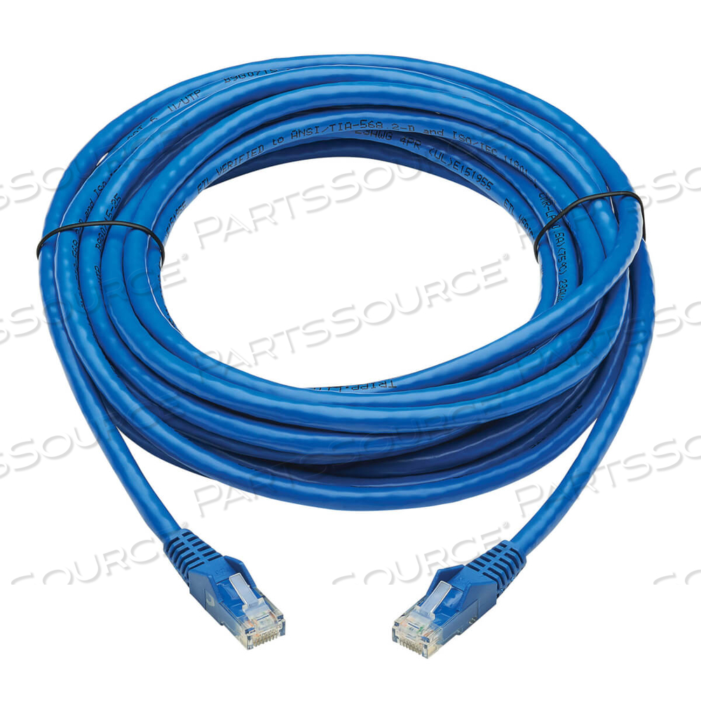 CAT6 PATCH CABLE UTP SNAGLESS W/ POE CMR-LP BLUE RJ45 M/M 20FT by Tripp Lite