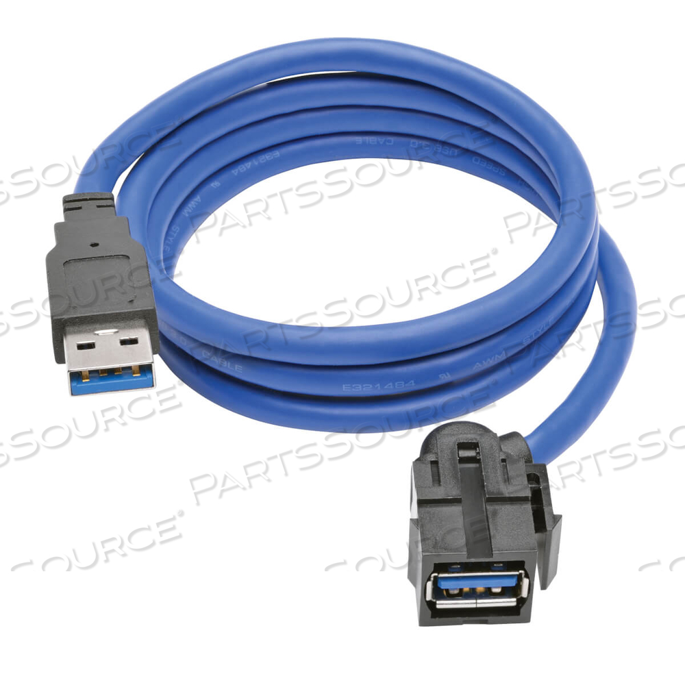 USB 3.0 SUPERSPEED KEYSTONE JACK TYPE-A EXTENSION CABLE M/F 3 FT by Tripp Lite