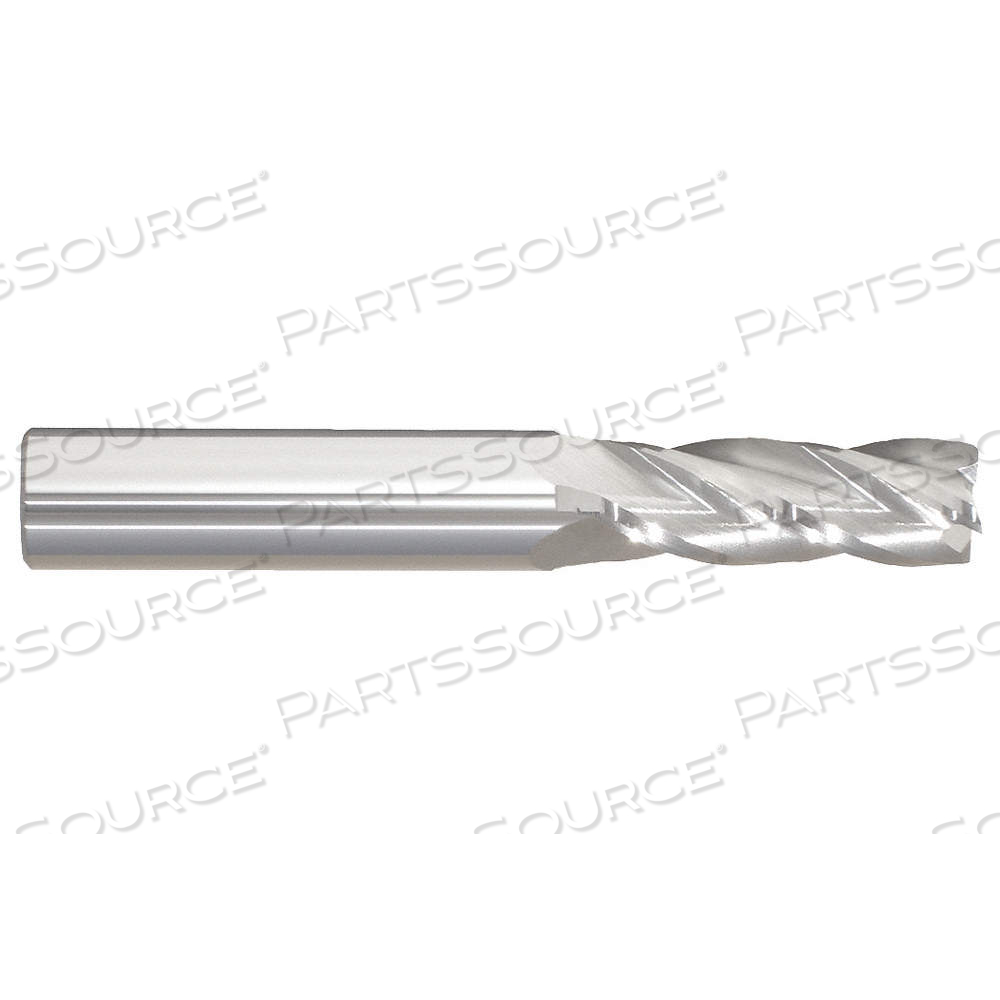SQUARE END MILL, CARBIDE, BRIGHT (UNCOATED) FINISH, SINGLE END, 3/8 IN LG OF CUT by Approved Vendor