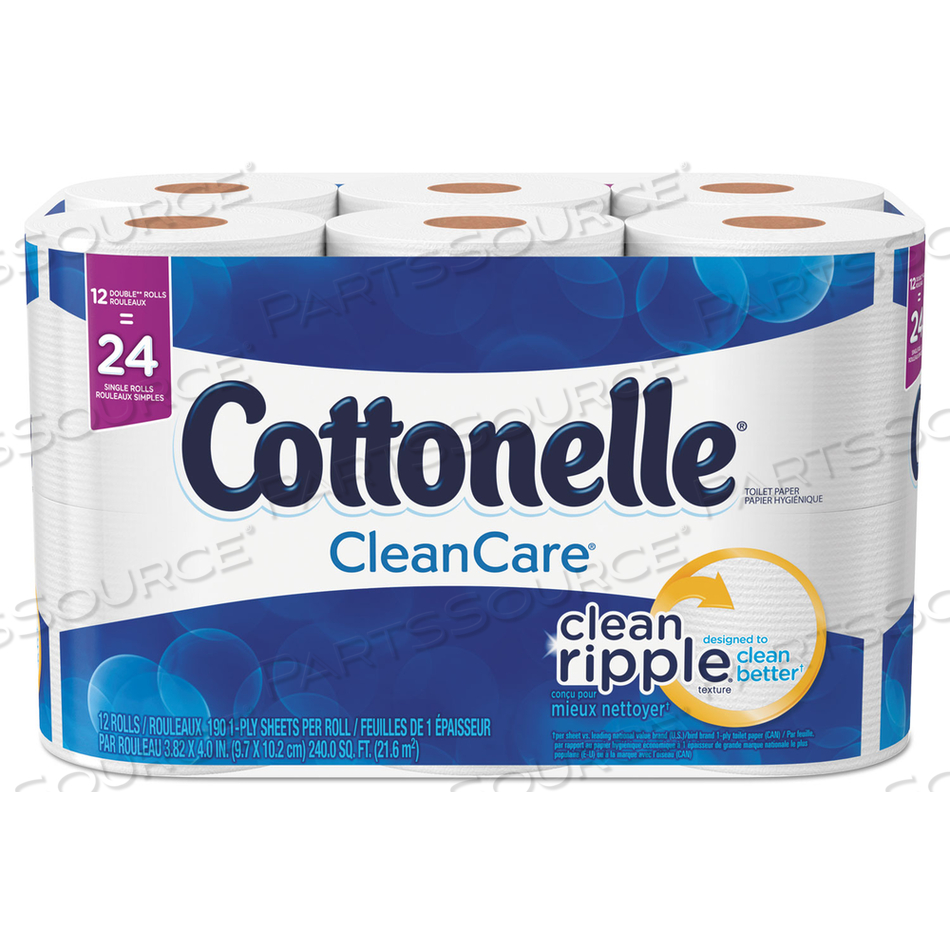 CLEAN CARE BATHROOM TISSUE, SEPTIC SAFE, 1-PLY, WHITE, 170 SHEETS/ROLL by Cottonelle CLEAN CARE BATHROOM TISSUE, SEPTIC SAFE, 1-PLY, WHITE, 170 SHEETS/ROLL by Cottonelle