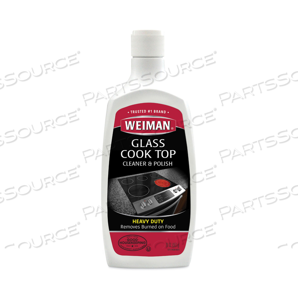 GLASS COOK TOP CLEANER AND POLISH, 20 OZ, SQUEEZE BOTTLE by Weiman GLASS COOK TOP CLEANER AND POLISH, 20 OZ, SQUEEZE BOTTLE by Weiman