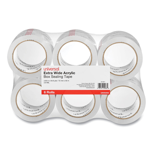 3IN CORE 2.83IN W X 54.7YD L X 2.6MIL THK CLEAR MOVING AND STORAGE PACKING TAPE by Universal