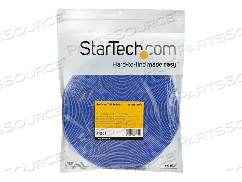50FT HOOK AND LOOP ROLL, CUT-TO-SIZE REUSABLE CABLE TIES, BULK INDUSTRIAL WIRE FASTENER TAPE / ADJUSTABLE FABRIC WRAPS BLUE / RESUABLE SELF by StarTech.com Ltd. 50FT HOOK AND LOOP ROLL, CUT-TO-SIZE REUSABLE CABLE TIES, BULK INDUSTRIAL WIRE FASTENER TAPE / ADJUSTABLE FABRIC WRAPS BLUE / RESUABLE SELF by StarTech.com Ltd.